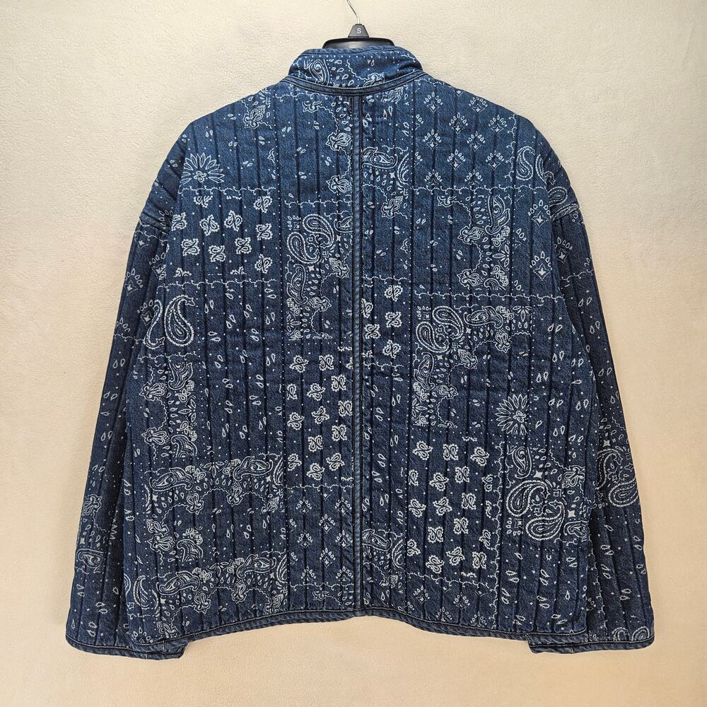 LEVI'S WOMEN'S XL LOTTIE LINER JACKET INDIGO BANDANA BLUE NWT - Picture 7 of 7